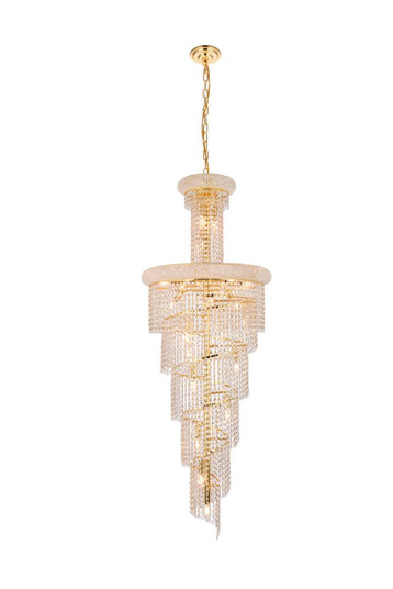 Spiral 22 Light Chandelier in Gold (173|V1800SR22GRC)