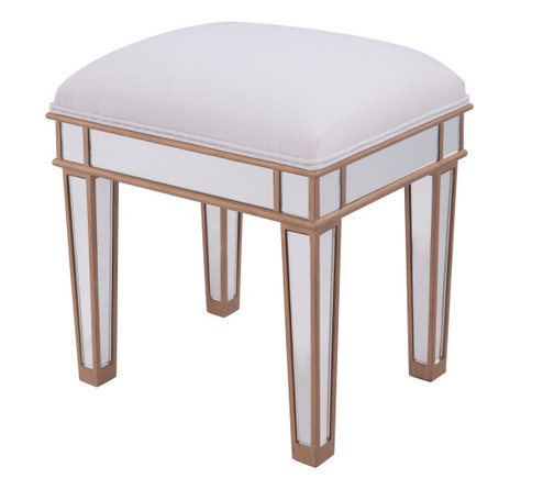 Contempo Dressing Stool in Hand Rubbed Antique Gold (173|MF61107G)