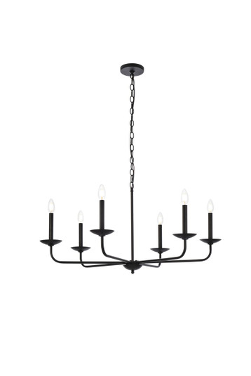 Cohen Six Light Pendant in Black (173|LD812D36BK) Cohen Six Light Pendant in Black (173|LD812D36BK)