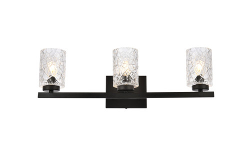 Cassie Three Light Bath in Black and Clear Shade (173|LD7027W24BK)