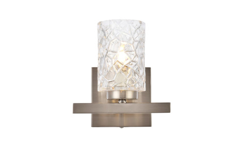 Cassie One Light Bath in satin nickel and Clear Shade (173|LD7025W7SN)