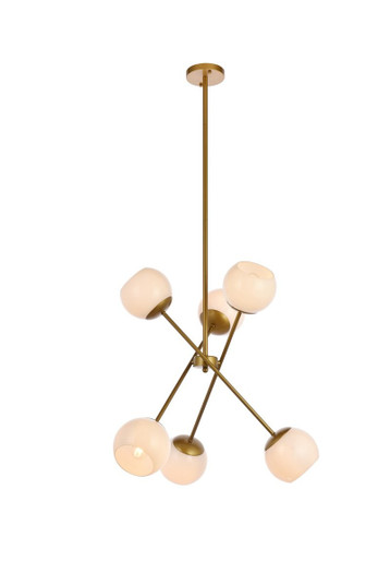 Axl Six Light Pendant in brass (173|LD657D24BR)