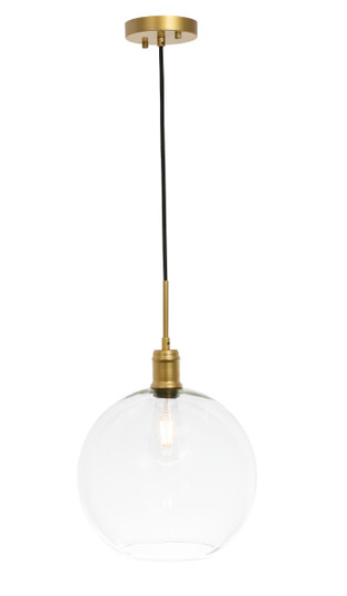 Emett One Light Pendant in Brass and Clear glass (173|LD6209BR)