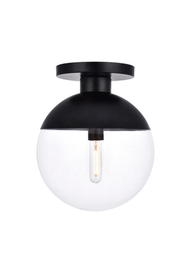 Eclipse One Light Flush Mount in Black and Clear (173|LD6057BK)