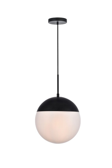 Eclipse One Light Pendant in Black and frosted white (173|LD6038BK)