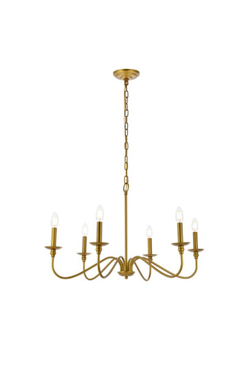 Rohan Six Light Chandelier in Brass (173|LD5056D30BR)