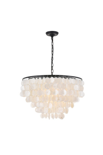 Selene Six Light Pendant in Black and White (173|LD5050D24BK)