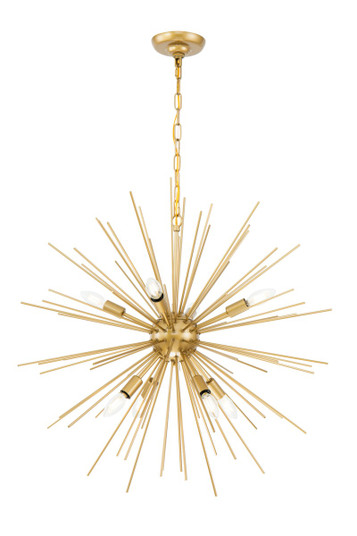 Timber Eight Light Pendant in Brass (173|LD5039D30BR)