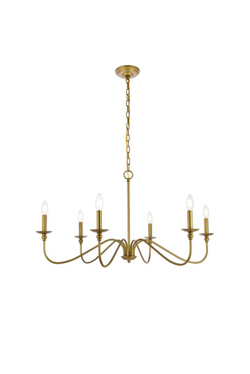 Rohan Six Lights Chandelier in Brass (173|LD5006D36BR)