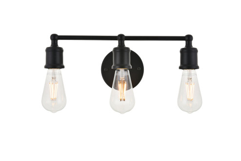 Serif Three Light Wall Sconce in black (173|LD4028W16BK)