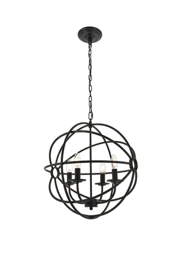 Octavia Four Light Pendant in dark brown (173|LD4006D18DB)