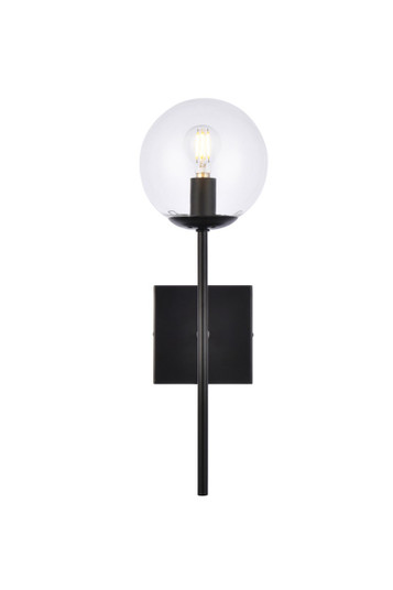 Neri One Light Wall Sconce in Black and Clear (173|LD2359BK)