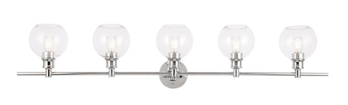Collier Five Light Wall Sconce in Chrome and Clear glass (173|LD2326C)