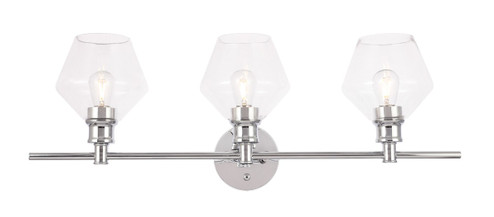 Gene Three Light Wall Sconce in Chrome and Clear glass (173|LD2316C)