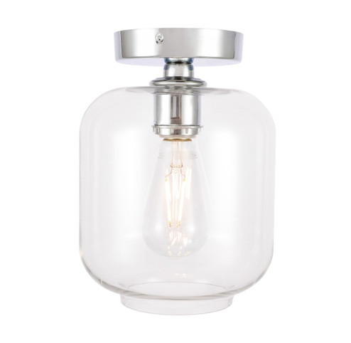 Collier One Light Flush Mount in Chrome and Clear glass (173|LD2270C)