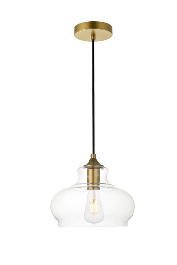 DESTRY One Light Pendant in Brass and Clear (173|LD2246BR)