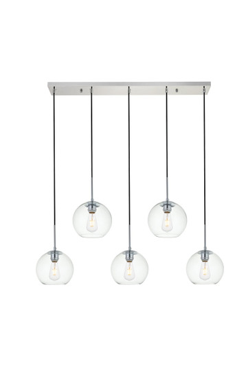 BAXTER Five Light Pendant in Chrome and Clear (173|LD2228C)