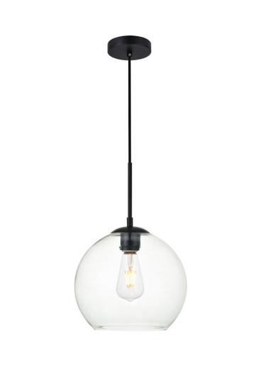 BAXTER One Light Pendant in Black and Clear (173|LD2212BK)
