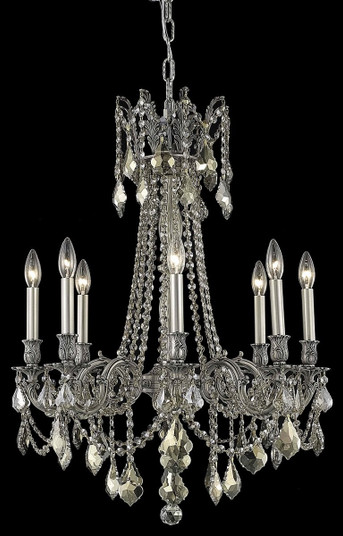 Rosalia Eight Light Chandelier in Pewter (173|9208D24PWGTRC)