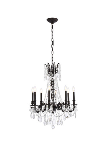 Rosalia Eight Light Chandelier in Dark Bronze (173|9208D24DBRC)