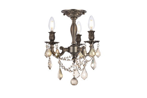 Rosalia Three Light Flush Mount in Pewter (173|9203F13PWGTRC)