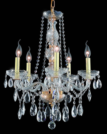 Verona Five Light Chandelier in Gold (173|7955D21GRC)