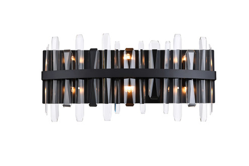 Serena Six Light Bath Sconce in black (173|2200W24BK)