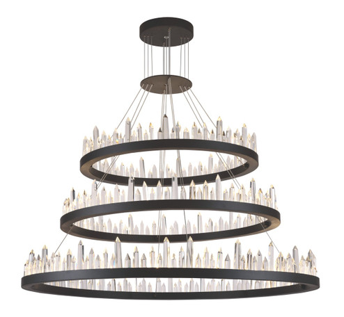 Malta LED Chandelier in Satin Dark Grey (173|1705G3LSDG)