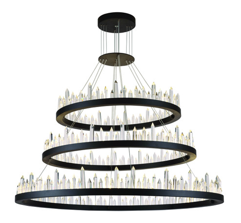 Malta LED Chandelier in Satin Dark Grey (173|1705G3LSDG)