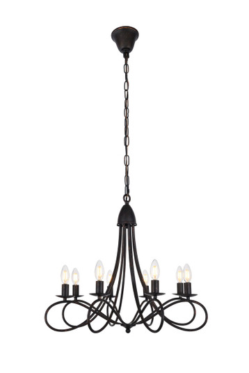 Lyndon Eight Light Pendant in Dark Bronze (173|1452D28DB)