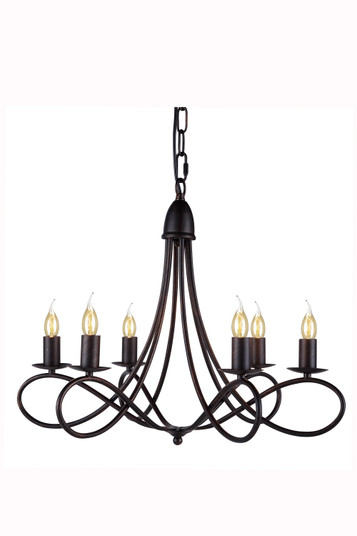 Lyndon Six Light Pendant in Dark Bronze (173|1452D22DB)