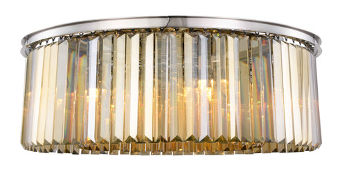 Sydney Ten Light Flush Mount in Polished Nickel (173|1238F43PNGTRC)