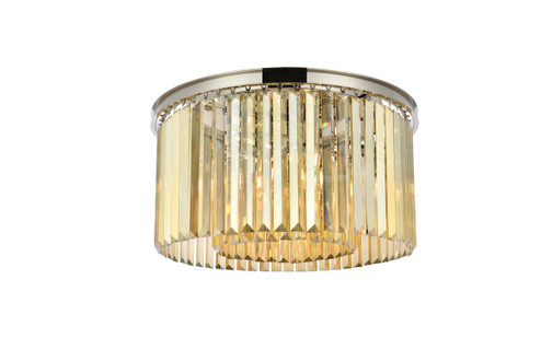 Sydney Eight Light Flush Mount in Polished nickel (173|1238F26PNGTRC)
