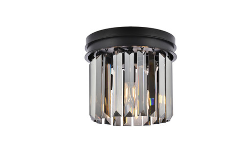 Sydney Three Light Flush Mount in Matte Black (173|1238F12MBSSRC)