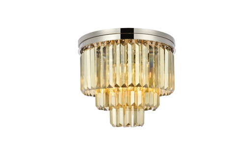 Sydney Nine Light Flush Mount in Polished Nickel (173|1231F20PNGTRC)