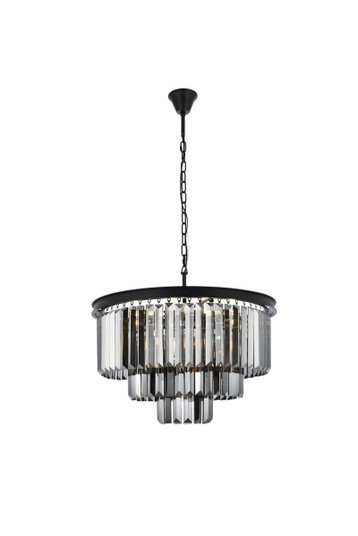 Sydney Nine Light Chandelier in Matte Black (173|1231D26MBSSRC)