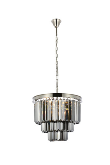 Sydney Nine Light Chandelier in Polished nickel (173|1231D20PNSSRC)