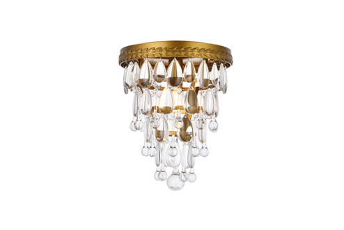 Nordic One Light Flush Mount in Brass and Clear (173|1219F9BRRC)