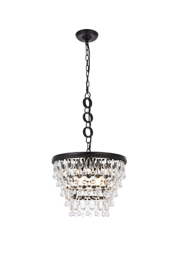 Nordic Four Light Pendant in Black and Clear (173|1219D16BKRC)