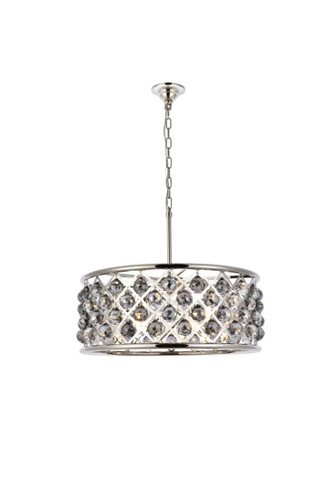 Madison Six Light Chandelier in Polished Nickel (173|1214D25PNSSRC)