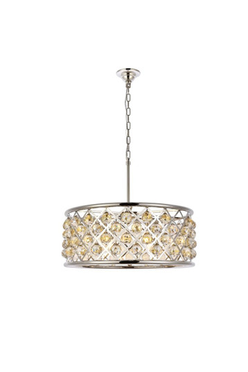Madison Six Light Chandelier in Polished Nickel (173|1214D25PNGTRC)