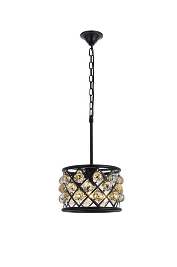 Madison Three Light Pendant in Matte Black (173|1214D12MBGTRC)