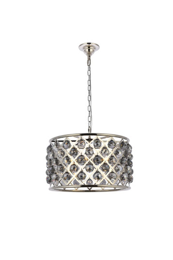 Madison Six Light Pendant in Polished Nickel (173|1206D20PNSSRC)