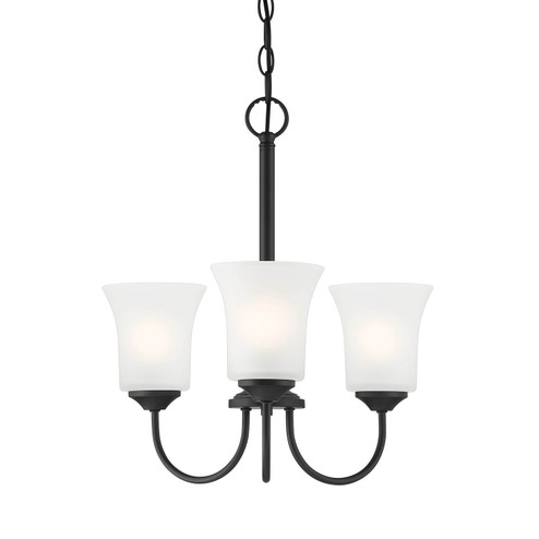 Bronson Three Light Chandelier in Matte Black (43|D278M3CHMB)