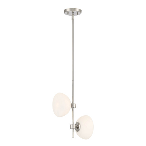 Zio Two Light Pendant in Polished Nickel (43|D270H10PPN)