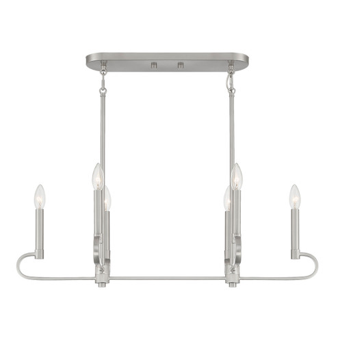 Summit Six Light Island Pendant in Brushed Nickel (43|D269CISBN)