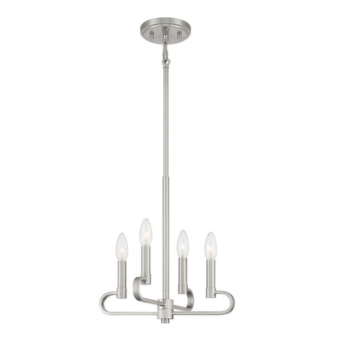 Summit Four Light Chandelier Convertible in Brushed Nickel (43|D269C4CHBN)