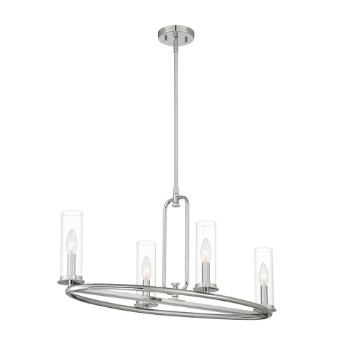 Hudson Heights Four Light Island Pendant in Polished Nickel (43|D268CISPN)