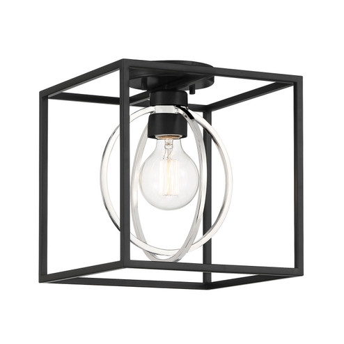 Kew Gardens One Light Semi Flush Mount in Matte Black (43|D260MSFMB)