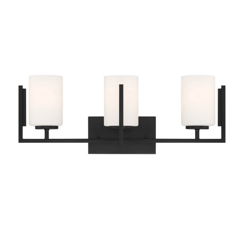 Cambria Three Light Vanity in Matte Black (43|D258M3BMB)